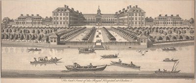 Baksidan av Royal Hospital i Chelsea, publicerad 1756 (kopparstick) av Benjamin Cole