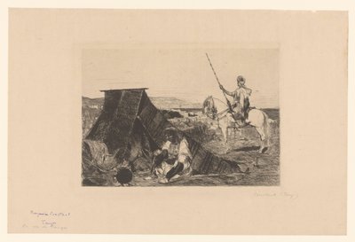 Landskap med tält och ryttare Etsningar av olika grafiker från 1877 (serietitel) L