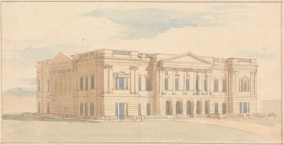 York House, London: Perspektivvy av västfronten av Benjamin Dean Wyatt