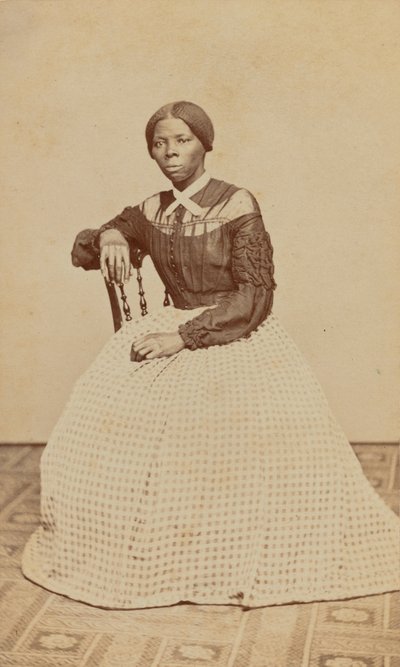 Carte-de-visit-porträtt av Harriet Tubman, 1868-1869. av Benjamin F. Powelson