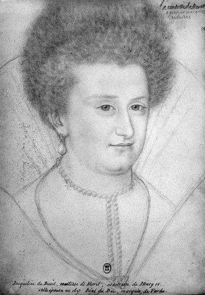 Porträtt av Jacqueline de Bueil (1580-1651) grevinnan av Moret av Benjamin Foulon