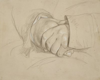 Clasped Hands, som sägs vara poeten William Wordsworths av Benjamin Haydon