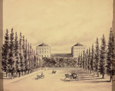 United States Capitol från Pennsylvania Avenue, ca 1814 av Benjamin Henry Latrobe