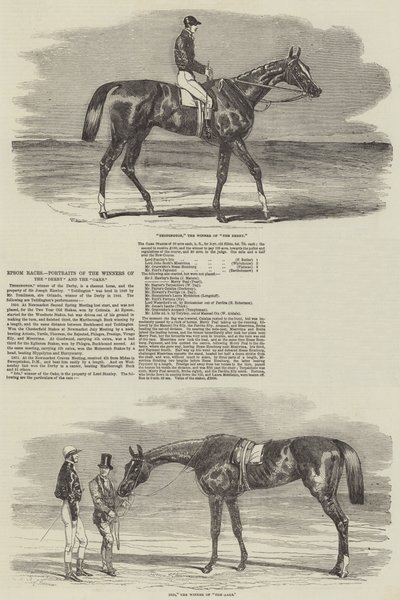 Epsom Races, Portraits of the Winners of the Derby and the Oaks av Benjamin Herring