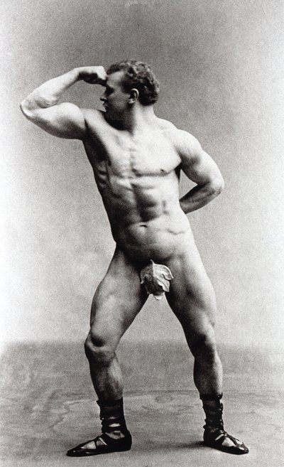 Den tyske kroppsbyggaren Eugen Sandow av Benjamin J. Falk