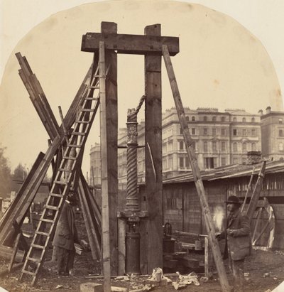 Uppförande av 1862 års internationella utställning i South Kensington,1862 (foto) av Benjamin L. Spackman