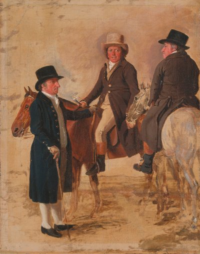 John Hilton, kursdomare på Newmarket; John Fuller, kursansvarig; och John Stevens, en tränare av Benjamin Marshall