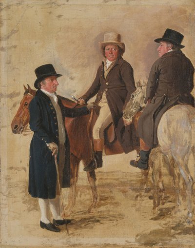 Three Worthies of the Turf at Newmarket, c.1804: John Hilton, Judge of the Canvas) av Benjamin Marshall
