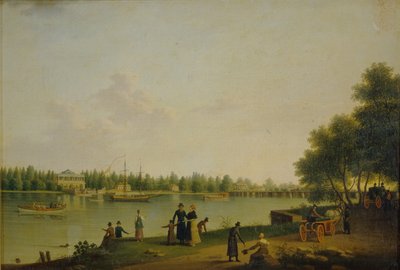 Utsikt över prins Stroganovs dacha nära Sankt Petersburg, 1804 av Benjamin Paterssen