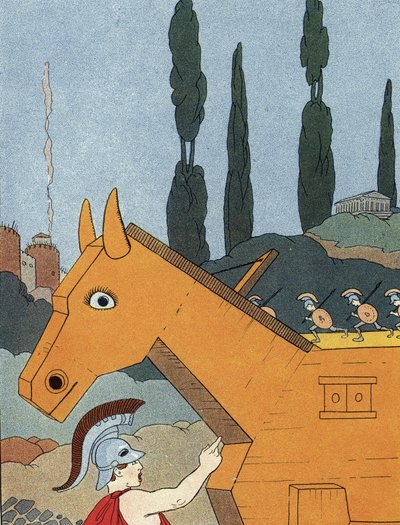 Den trojanska hästen av Benjamin Rabier