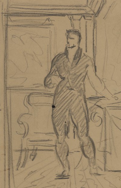 Figurstudie av en man i formell kostym av Benjamin Robert Haydon