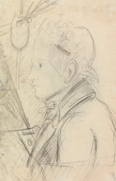 Porträttstudie av en ung man av Benjamin Robert Haydon