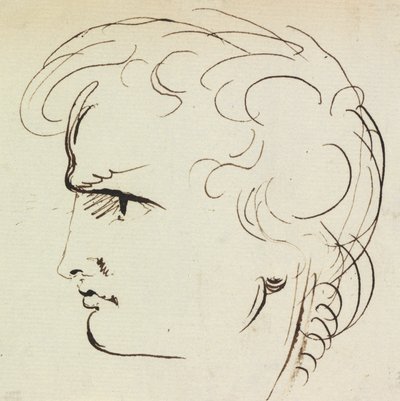 Porträttstudie av en ung man av Benjamin Robert Haydon