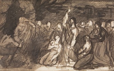 Studie av Kristus som uppväcker Lasarus av Benjamin Robert Haydon