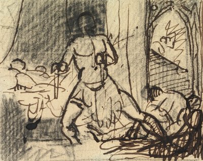 Studie av figurer i en dramatisk scen av Benjamin Robert Haydon