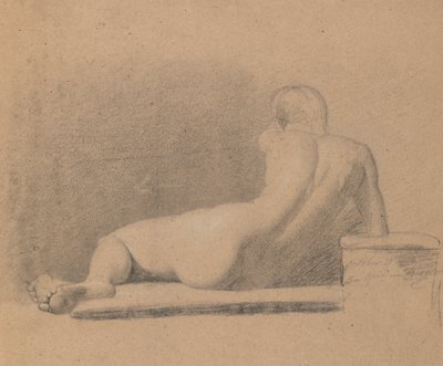 Studie av en liggande, naken figur av Benjamin Robert Haydon