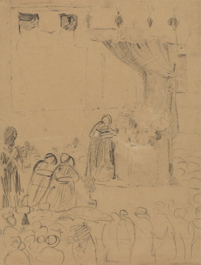 Studie av en religiös ceremoni av Benjamin Robert Haydon