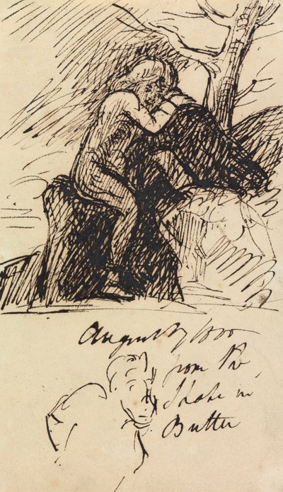 Studie av en figur Sittande av Benjamin Robert Haydon