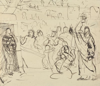Studie av Lasarus uppståndelse av Benjamin Robert Haydon
