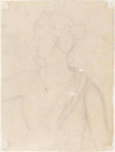 Studie av Dianastatyn i Vatikanen [verso] av Benjamin Robert Haydon