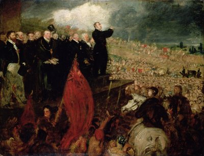 Fackföreningarnas möte på Newhall Hill, Birmingham, 16 maj 1832 av Benjamin Robert Haydon