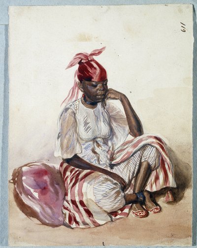 Negresse en kostym (akvarell) av Benjamin Roubaud