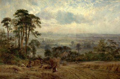Cornfields, Wollaton Hall, Nottingham, 1800-talet av Benjamin Shipman