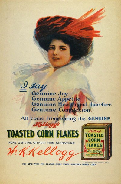 Affisch för Kelloggs Cornflakes, 1910 av Benjamin Tichtman