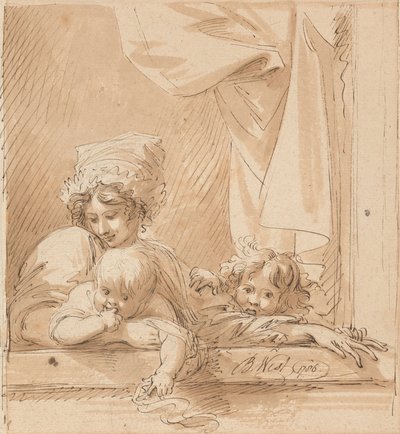 En mor och två barn av Benjamin West
