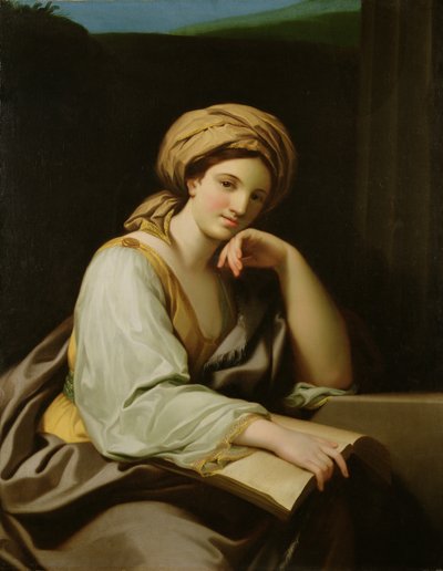 Sibyllan med en bok, efter en målning av Raphael Mengs (1728-79), ca 1761 (olja på duk) av Benjamin West