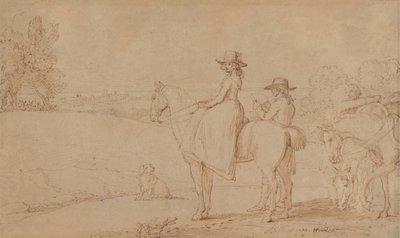 En konstnär som skissar i Windsor Park av Benjamin West