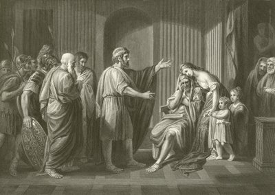 Förvisning av Cleombrotus av Benjamin West