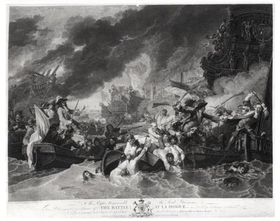 Slaget vid Haag, 29 maj 1692, graverad av William Woollett (1735-85) 1781 (akvatint) av Benjamin West