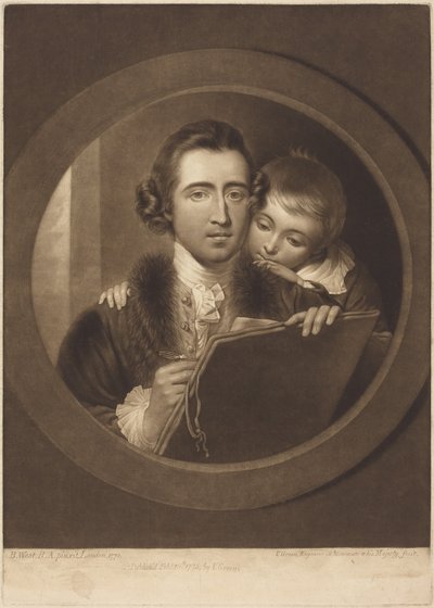 Benjamin West och hans son Raphael Lamar West av Benjamin West