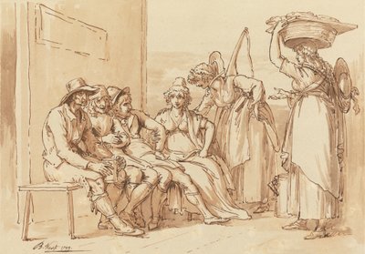 Karaktärer på gatorna i London av Benjamin West