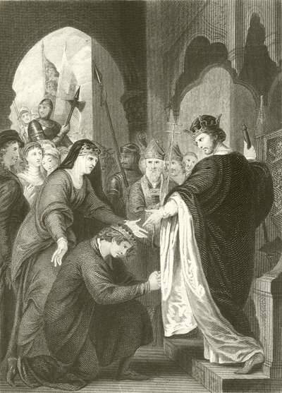Prins Johns underkastelse till Richard I av Benjamin West