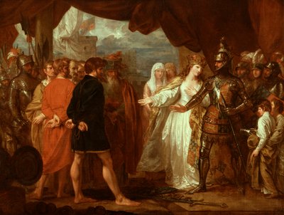 Drottning Philippa går i förbön för borgarna i Calais, 1788 av Benjamin West