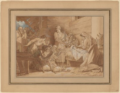 Tillbedjan av herdarna av Benjamin West