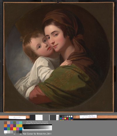Konstnärens fru Elizabeth och deras son Raphael av Benjamin West