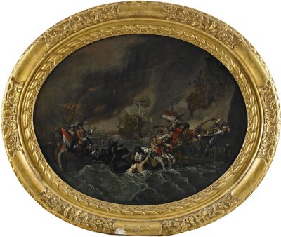 Slaget vid La Hogue, 1820 av Benjamin West