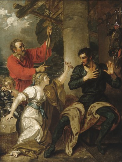 The Damsel and Orlando, ca. 1793. av Benjamin West