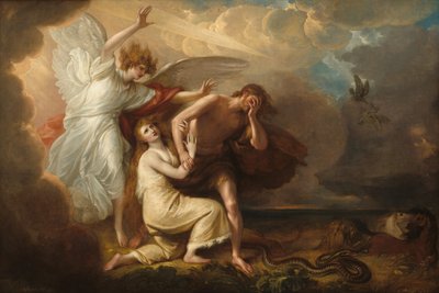Utdrivningen av Adam och Eva från paradiset av Benjamin West