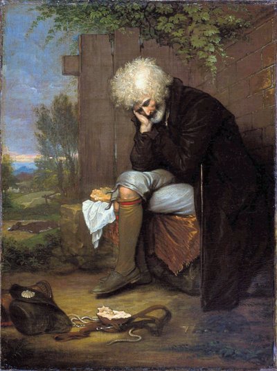 Pilgrimen som sörjer sin döda åsna av Benjamin West