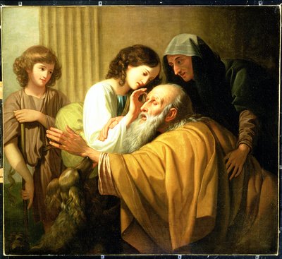Tobias botar sin fars blindhet, 1772 av Benjamin West