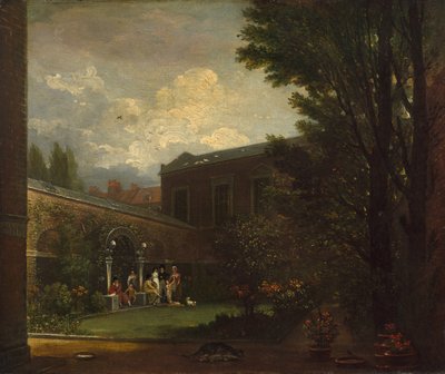 Familjen West i ateljéträdgården av Benjamin West