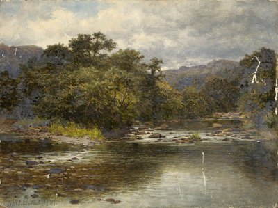 Från floden Llugwy av Benjamin Williams Leader