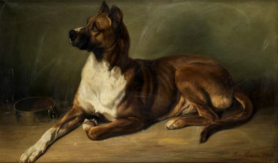 Benno Adam Porträtt av en hund 1852 av Benno Adam