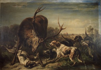 Rådjur som fångas av hundar av Benno Raffael Adam