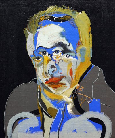 50 stora författare i historien : Albert Camus, 2015 (olja och akryl på duk) av Benoit Erwann Boucherot