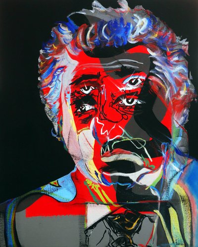 50 stora författare i historien : Octavio Paz, 2015 (olja och akryl på duk) av Benoit Erwann Boucherot